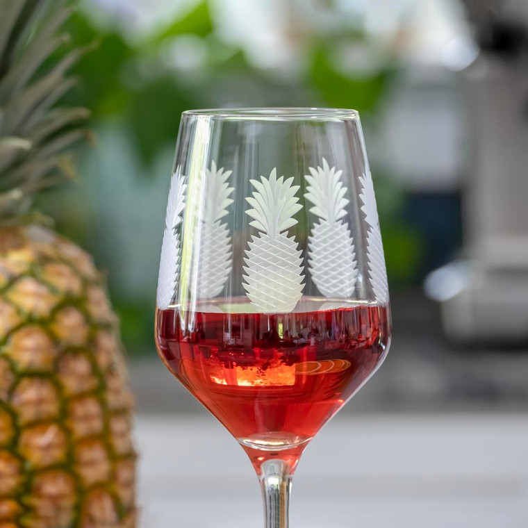 Fresh Pineapple-Wine Glass