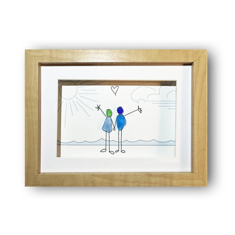 Sea Glass Art Couple
