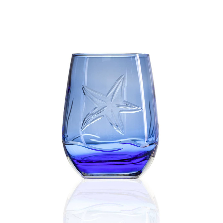 Blue Starfish Stemless Wine