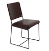 New York Iron and Chocolate Leather Dining Chair