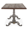 French Vintage 76" Dining Table Weathered Gray