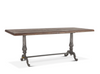 French Vintage 76" Dining Table Weathered Gray