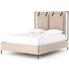 Leigh Upholstered Palm Ecru King Bed