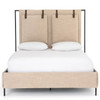 Leigh Upholstered Palm Ecru King Bed