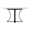 Gage Polished White Dining Table 60"
