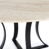 Gage White Travertine Dining Table 60"