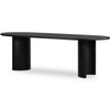 Paden Black Acacia Wood Oval Dining Table 94"