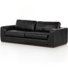 Colt Heirloom Black Leather Sofa 98"