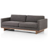 Everly Thames Ash Upholstered Track Arm Modern Sofa 84"