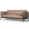 Jenkins Heritage Taupe Leather Sofa 90"