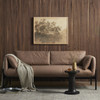 Jenkins Heritage Taupe Leather Sofa 90"