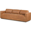 Kiera Palermo Cognac Leather Sofa 90"