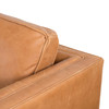 Kiera Palermo Cognac Leather Sofa 90"