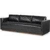 Kiera Sonoma Black Leather Sofa 90"