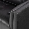 Kiera Sonoma Black Leather Sofa 90"