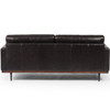 Lexi Modern Tufted Black Leather Sofa 73"