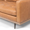 Lexi Modern Tufted Butterscotch Leather Sofa 73"