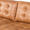 Lexi Modern Tufted Butterscotch Leather Sofa 73"