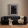 Maxx Heirloom Black Leather Sofa 86"