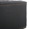 Maxx Heirloom Black Leather Sofa 95"