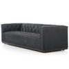 Maxx Heirloom Black Leather Sofa 95"