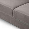 Vanna Umber Pewter Leather Sofa 74"