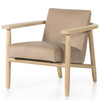 Arnett Harness Burlap Leather Club Chair