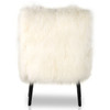 Ashland Mongolia Cream Fur Black Finish Armchair