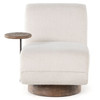 Bronwyn Knoll Natural Swivel Chair With Table