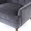 Clermont Charcoal Worn Velvet Chair