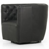 Hanover Heirloom Black Leather Swivel Chair