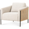 Jayda Gable Taupe Natural Cane Chair
