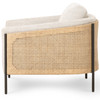 Jayda Gable Taupe Natural Cane Chair