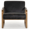 Jules Rialto Ebony Leather Chair