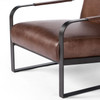 Jules Havana Brown Leather Chair