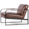 Jules Havana Brown Leather Chair