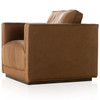 Kiera Palermo Cognac Leather Swivel Chair