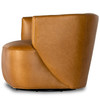 Mila Ontario Camel Leather Swivel Chair