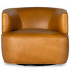 Mila Ontario Camel Leather Swivel Chair