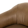 Quinton Ontario Taupe Leather Swivel Chair