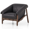 Reggie Heirloom Black Leather Chair