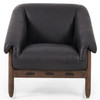 Reggie Heirloom Black Leather Chair
