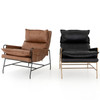 Taryn Sonoma Black Leather Chair