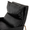 Taryn Sonoma Black Leather Chair