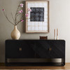 Caspian Black Ash Veneer 4-Door Sideboard