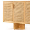 Levon Natural Woven Cane 4-Door Sideboard