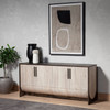 Loros Oak Wood 4 Door Sideboard