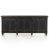 Marjorie Black Solid Pine 6 Door Sideboard