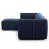 Augustine Channel Tufted Navy 2 Piece Sectional LAF Chaise 105"