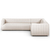 Augustine Channel Tufted Dover Crescent 3 Piece Sectional Sofa 105"